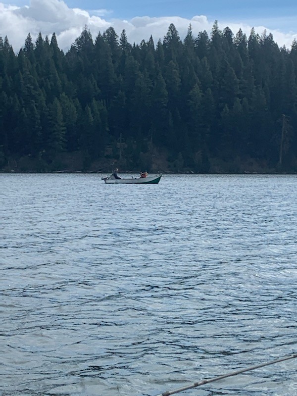 Boat resting quietly on stillwater