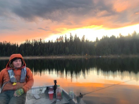 Stillwater evening atmosphere near camp